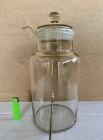 Alte Apothekerflasche, Glasgefäss mit Deckel, 28cm hoch