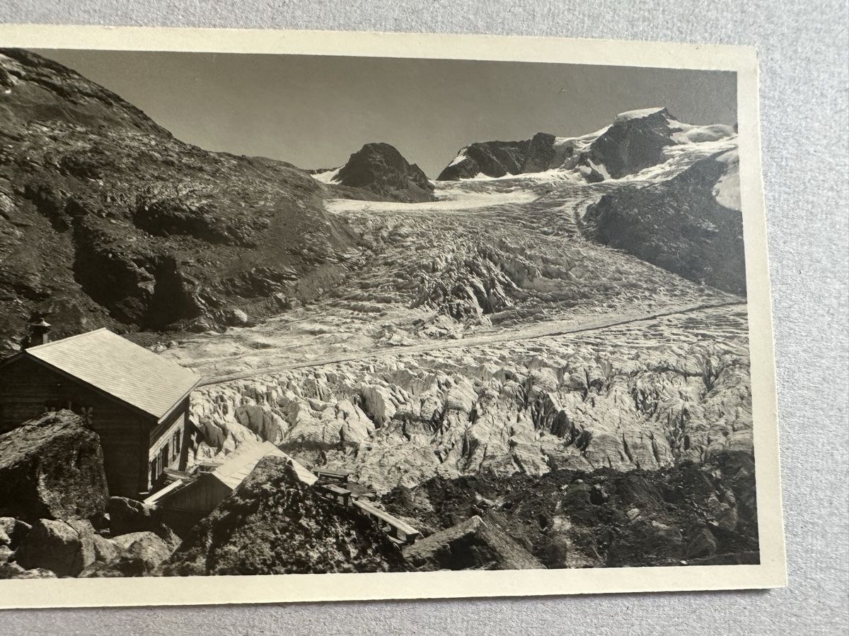 Ansichtskarten: AK 1924 Bovalhütte g. Diavolezza, Persgletscher – Gebraucht aus Frauenfeld von aluma14