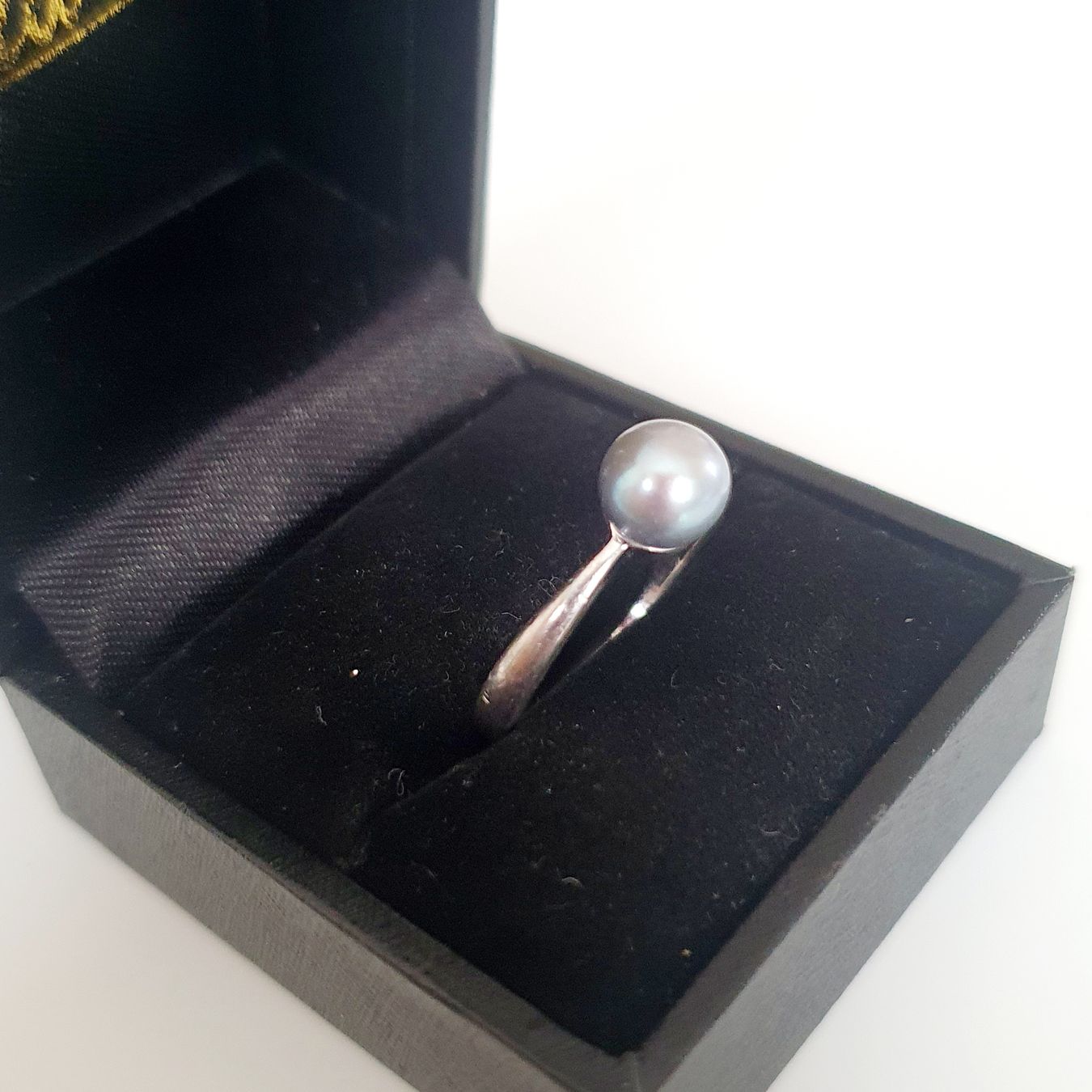 Anelli: Silberring 925 mit grauer Perle, Grösse 19.1 mm. – Usato da Kreuzlingen venduto da Wunderkiste123 2