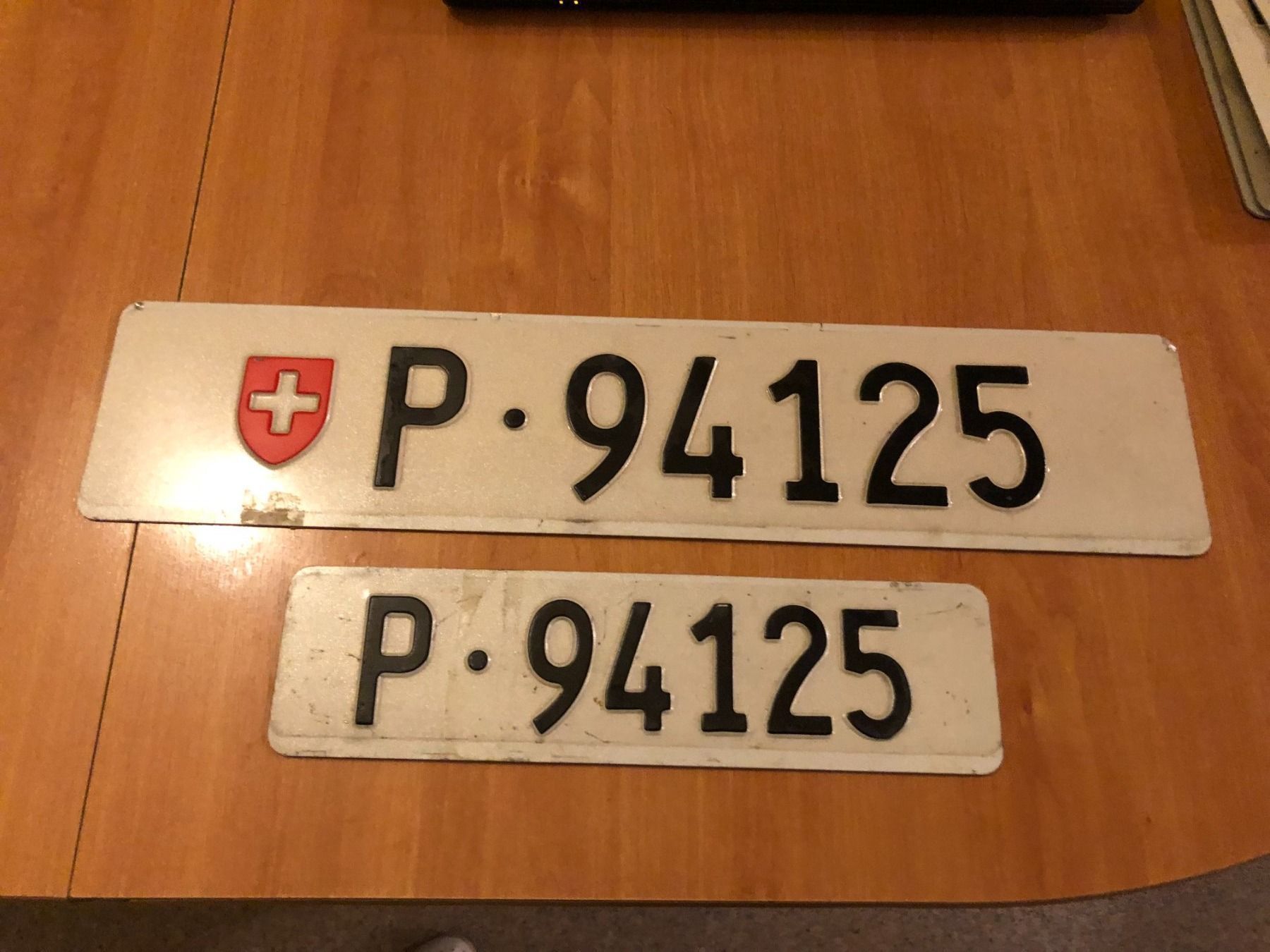 Schilder: 2x Nummernschild Post PTT 94125 ausrangiert – Gebraucht aus Küttigen von Melisch1000