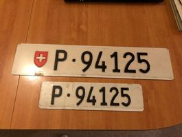 2x Nummernschild Post PTT 94125 ausrangiert