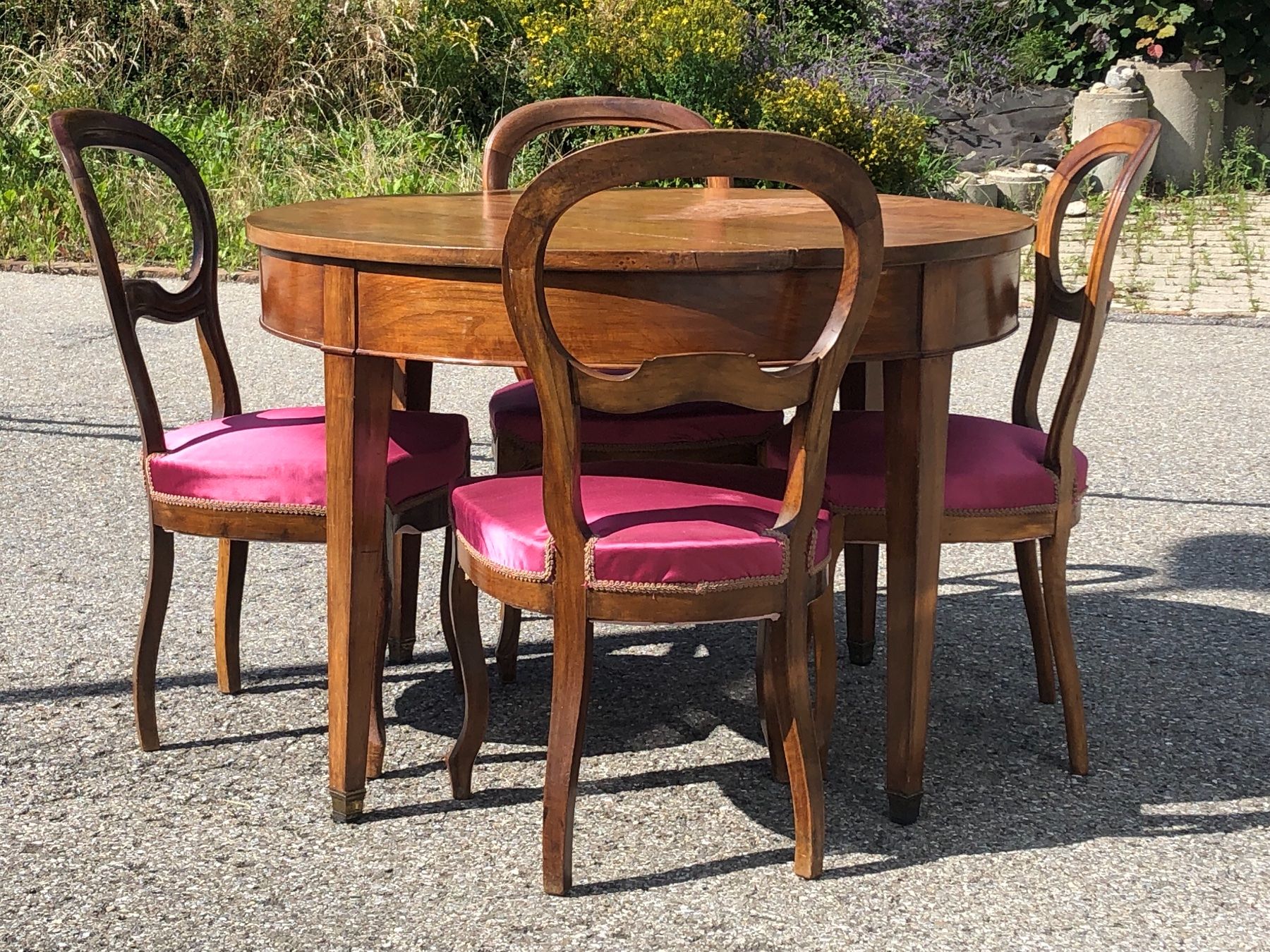 Tavoli: table + 4 chaises Biedermeier / Esstisch mit 4 Sthülen – Usato da Arconciel venduto da tutu1962
