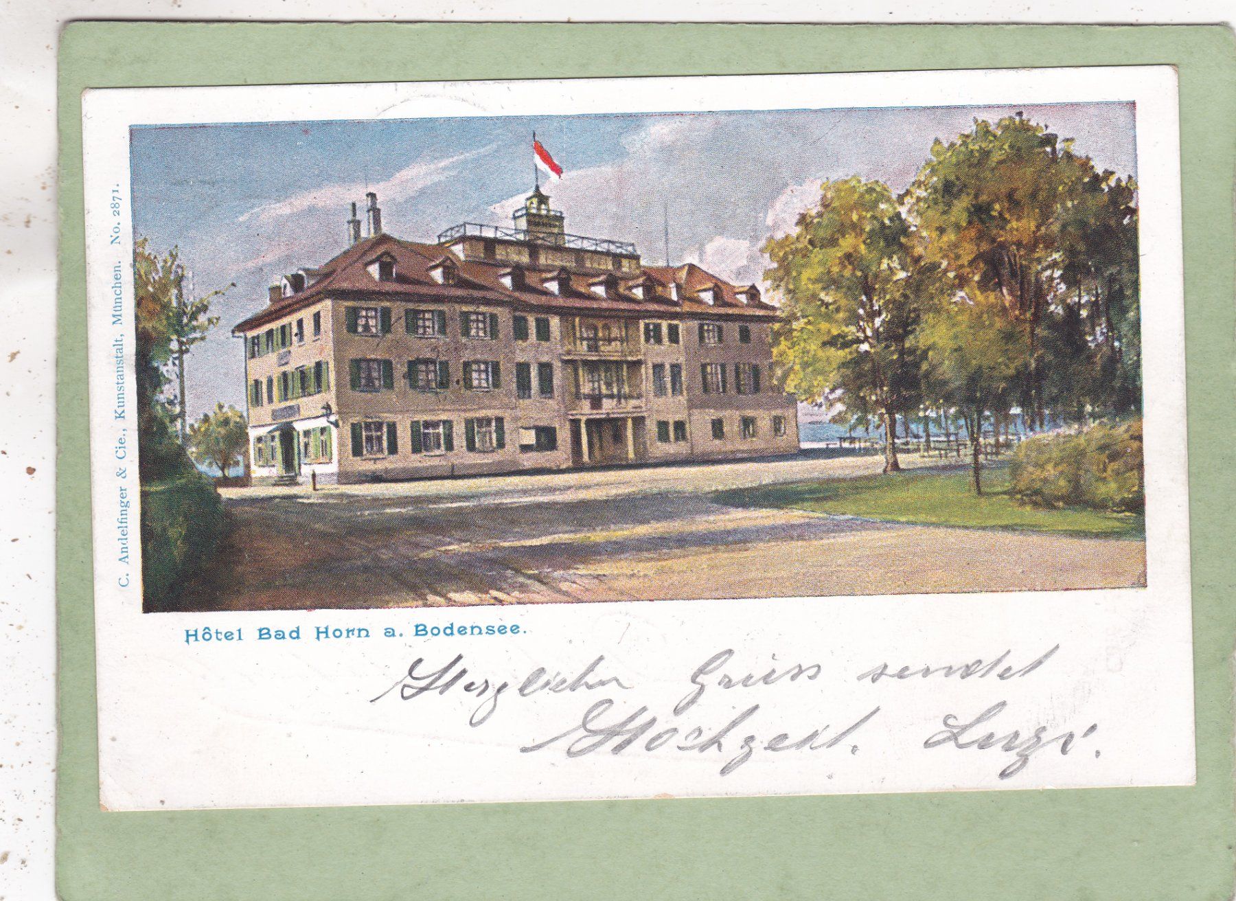 Cartoline postali: Hotel Bad Horn a. Bodensee 1920 – Usato da Herisau venduto da Lisegrat2008