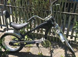 Chopper Fahrrad schwarz Chrom