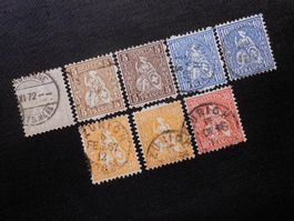 CH ZNr. 28/30/30*/31/31/3   sitz. Helvetia   1862   Z CHF 81