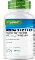Omega 3 D3 K2 hochdosiert 240 Kapseln