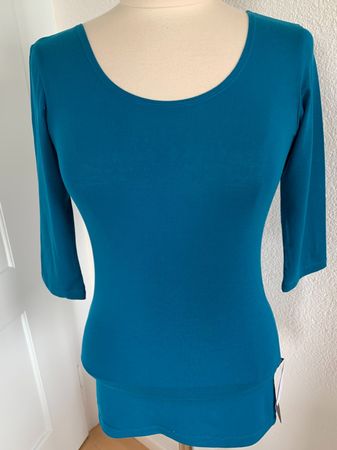 Colora Damen Shirt, Tencel, Gr. XS, Petrol, NEU