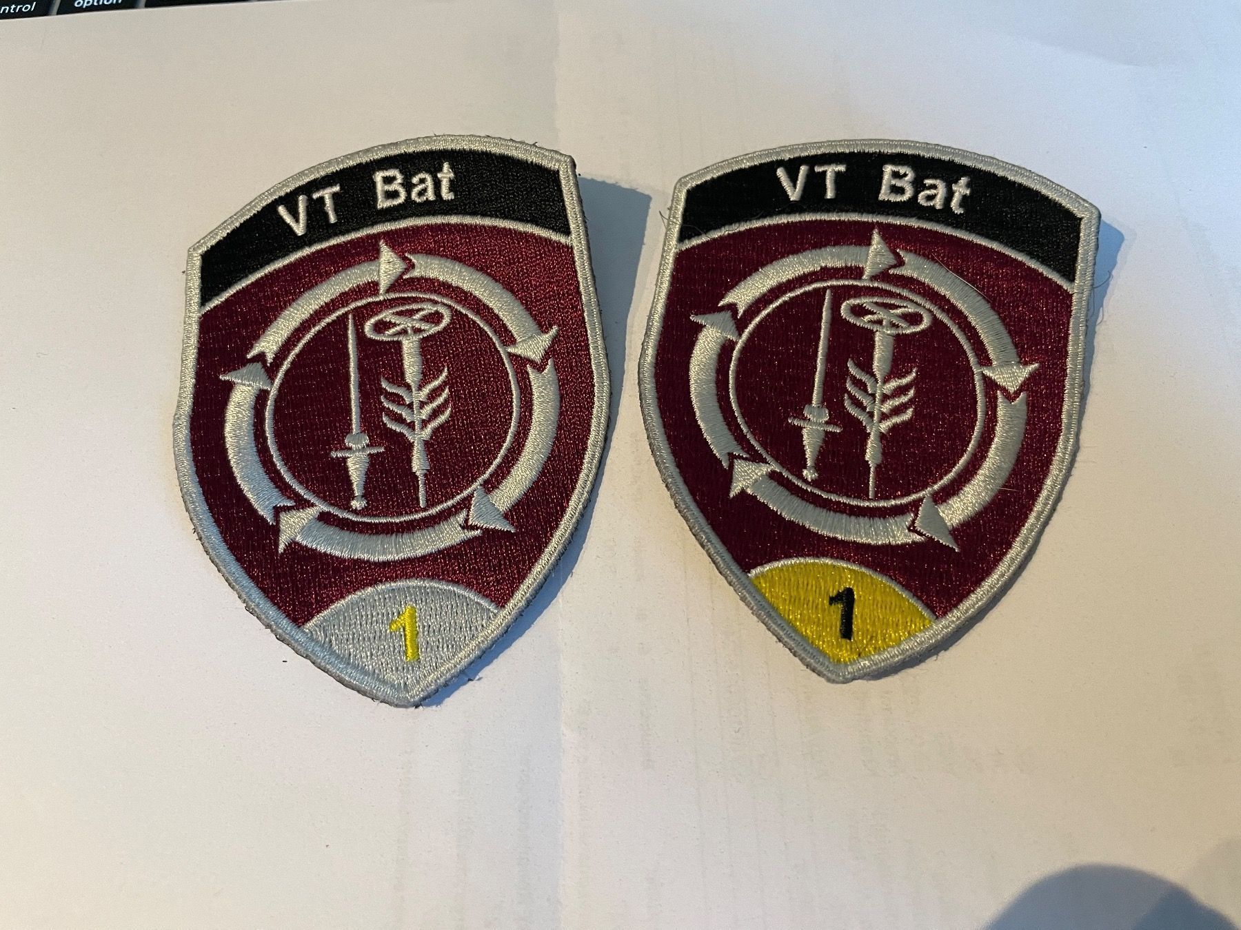 Patches: 2 PATCH VT Bat 1 – Gebraucht aus Oberiberg von reimet
