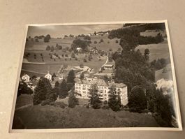 Wald, Krankenasyl, Flugbild, Vorlage für Ansichtskarte 1950