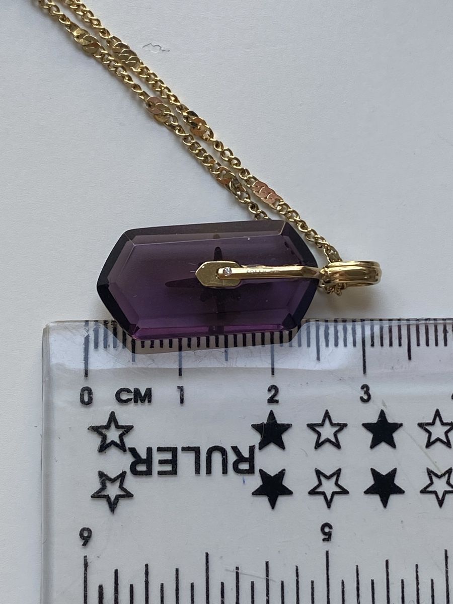 Fossil Colliers: Fossil Amethyst Halskette Medaillon – Neuf (Voir description) à Givisiez par dor_xb9k 4