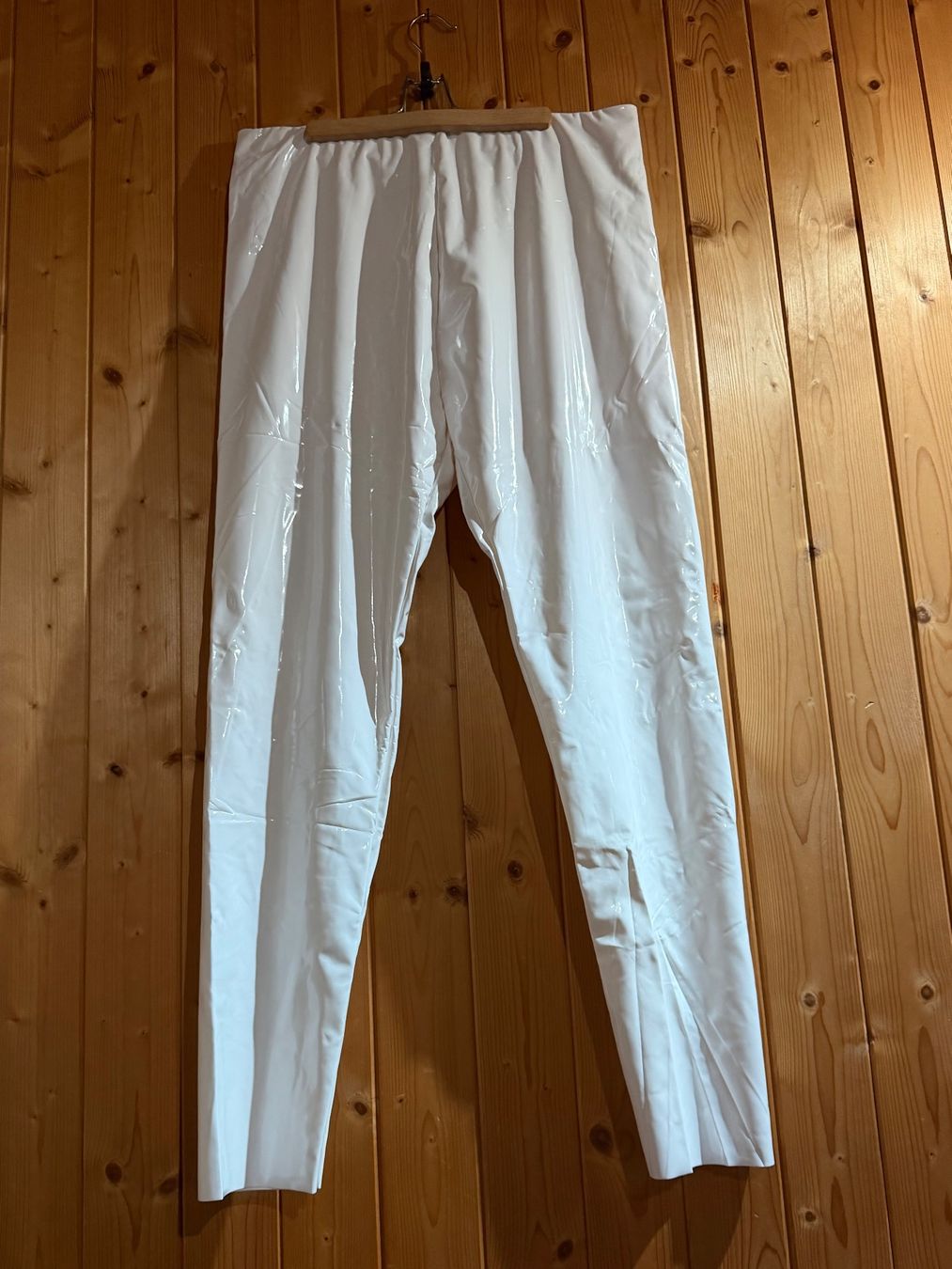 Leggings: Vinyl Lack Leggings Weiss – Nuovo e nell'imballaggio originale da Uetendorf venduto da Stoun 5