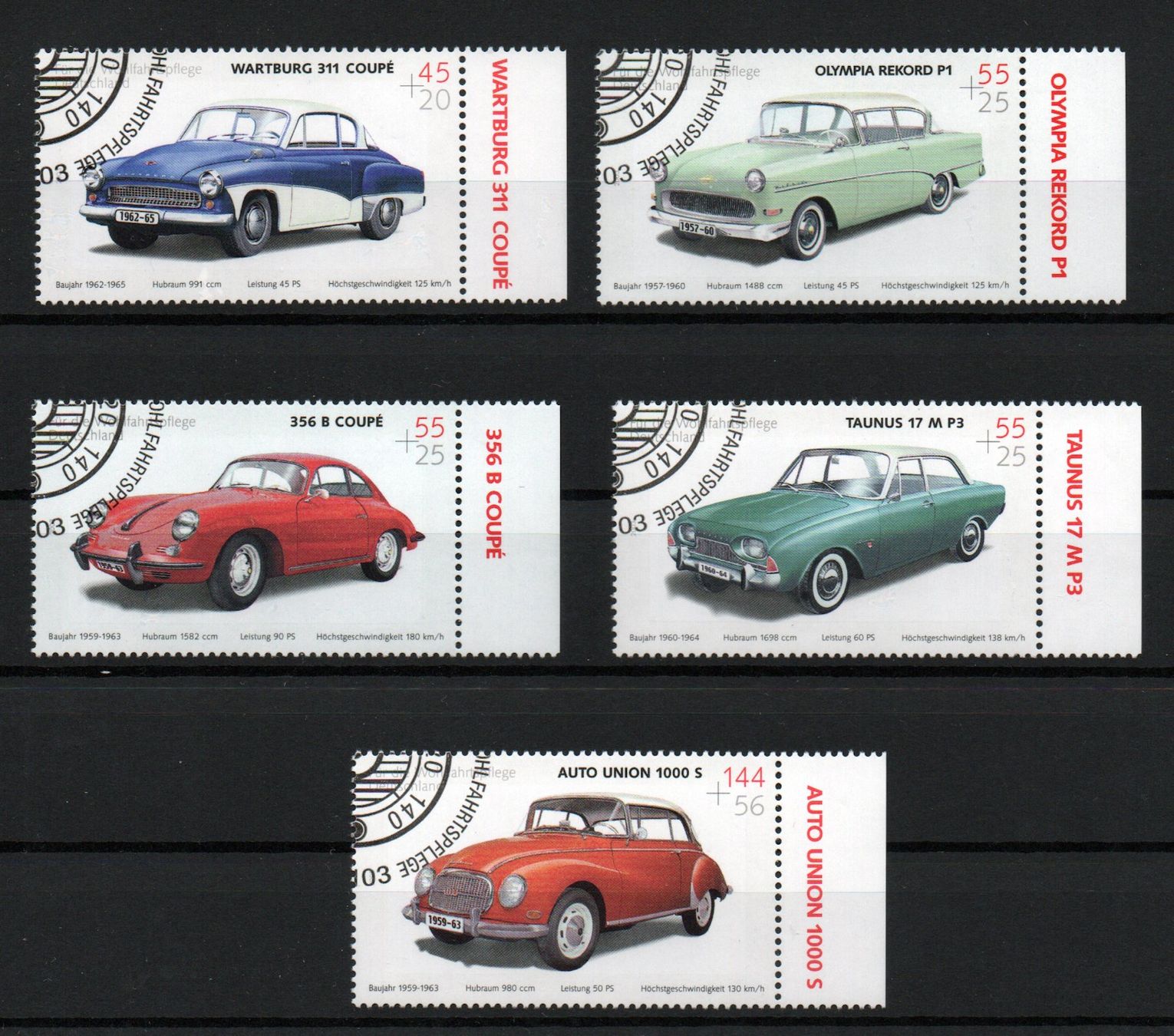 Tutti i francobolli: BRD 2003, Briefmarken Oldtimer Autos o – Usato da Ebikon venduto da bowito