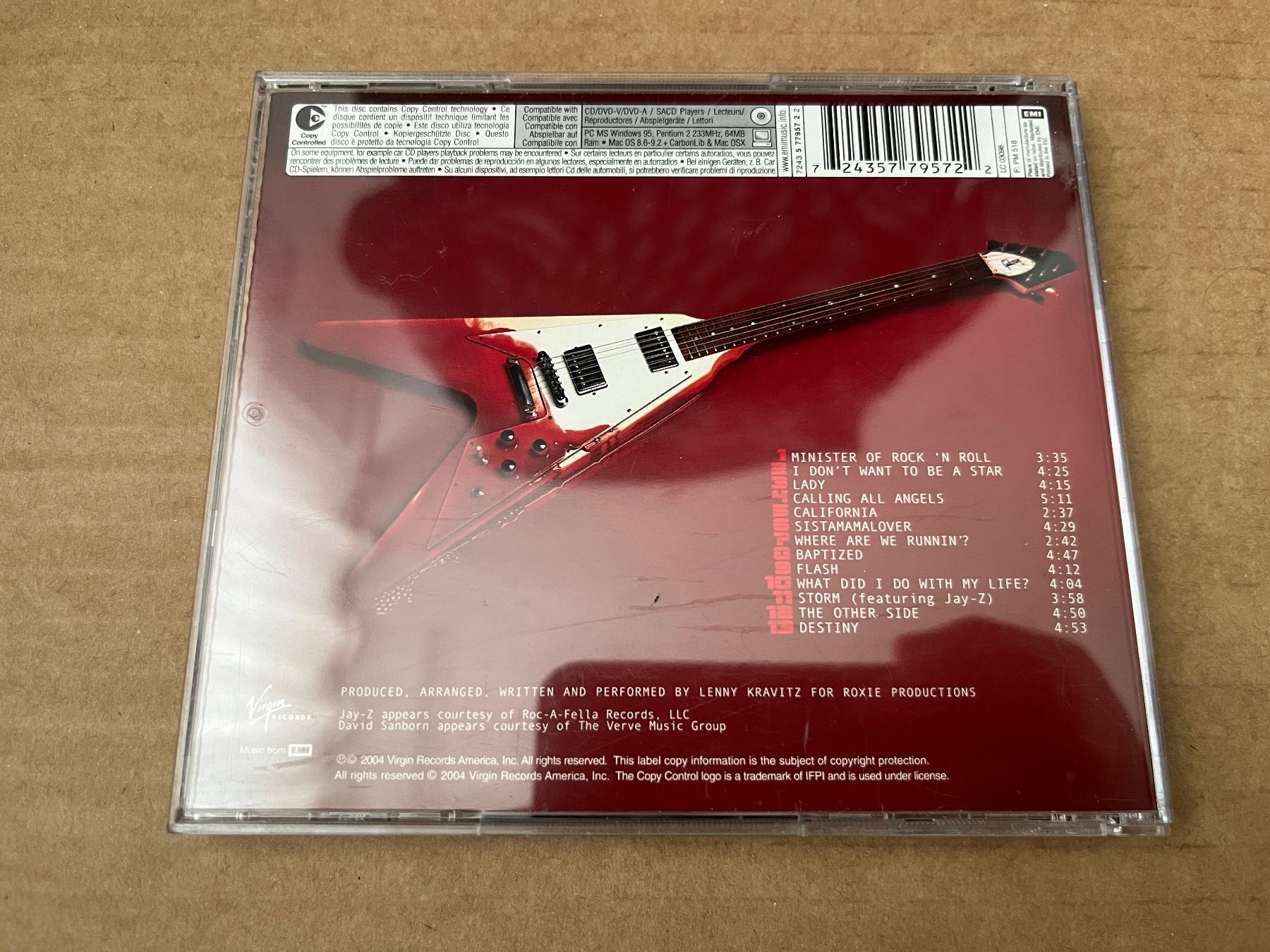 CD: Lenny Kravitz Baptism CD 💿 – Usato da Sierre venduto da black.box 1