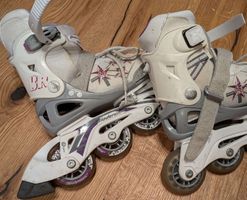 Inlineskates Bladerunner weiss violett gebraucht 28-32