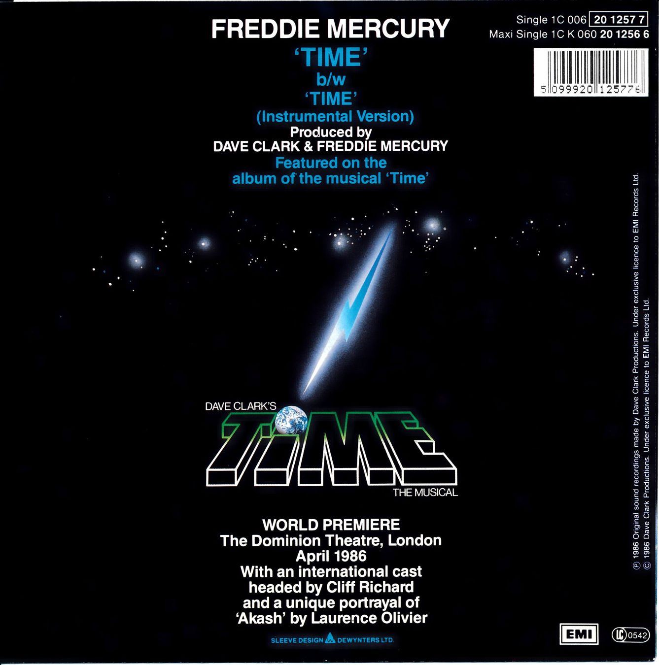 Dischi in vinile: FREDDIE MERCURY - TIME (7'' Vinyl Single NM) – Usato da Hedingen venduto da Studers 1