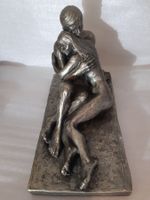 Skulptur, Gips,Metall, Signiert