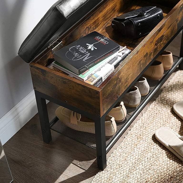 Panchine: Bank mit Schuhregal Industrial Style – Nuovo e nell'imballaggio originale da Flawil venduto da vivalacasa 5