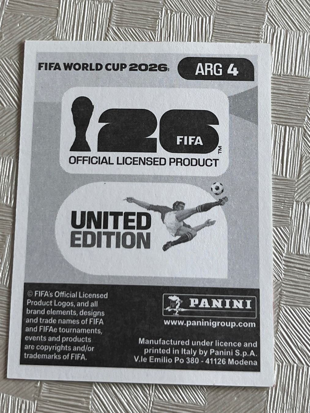 Panini Carte collezionabili: Panini Fifa World Cup 2026 ARG 4 – Usato da Winterthur venduto da Numero1 1