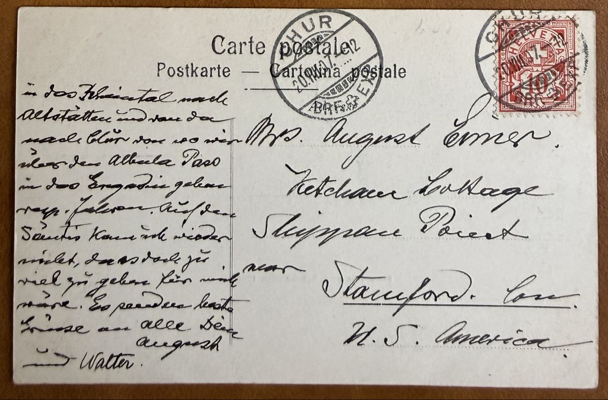 Cartoline postali: Hohen Kasten - Sembtiser- See 1907 – Usato da Lutry venduto da Ediego 1