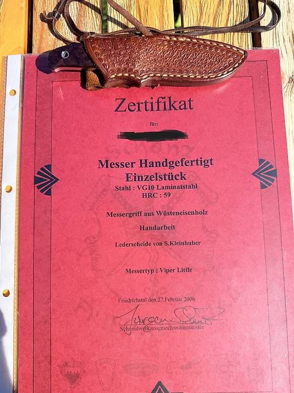Zubehör: Jürgen Schanz Messer Viper Little – Neu (gemäss Beschreibung) aus Uttigen von Epesse 4