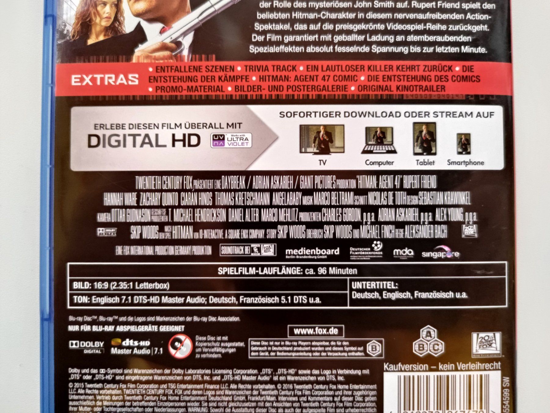 Tutti i DVDs: Hitman Agent 47 (BluRay) – Usato da Liestal venduto da Kratzilla 3