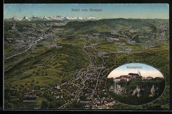 Ansichtskarten: AK Mariastein, Panorama mit Kloster – Gebraucht aus Berlin von bartko-reher