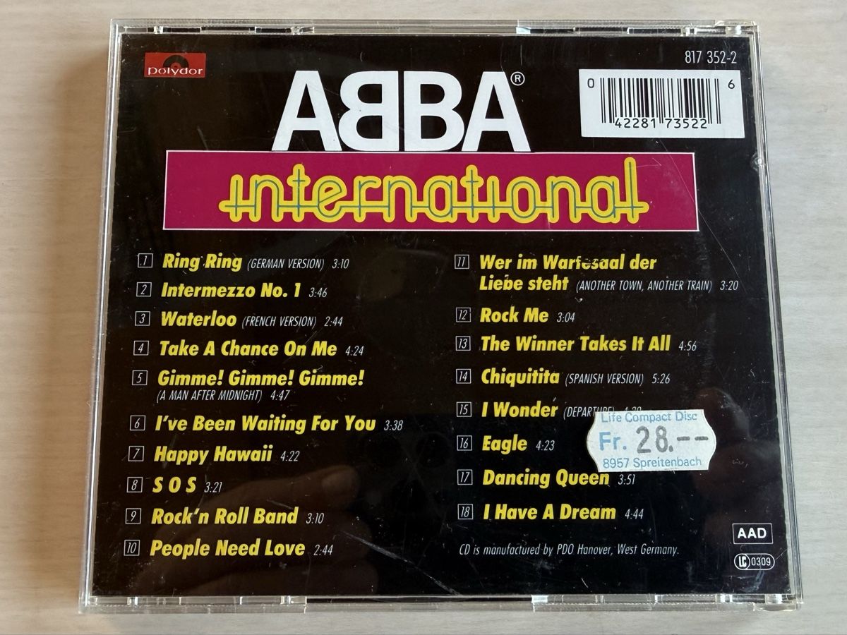 CD: ABBA - International - CD 1988 – Usato da Oberried Brienz venduto da Chyara 1