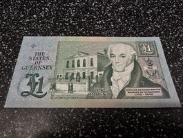 Banknote Guernsey 1 Pfund Daniel de Lisle Brock
