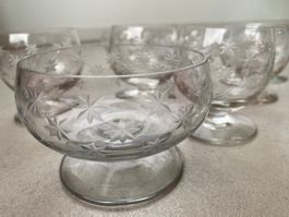 12x Vintage Likör Champagne Martini Gläser 100 Jahre+