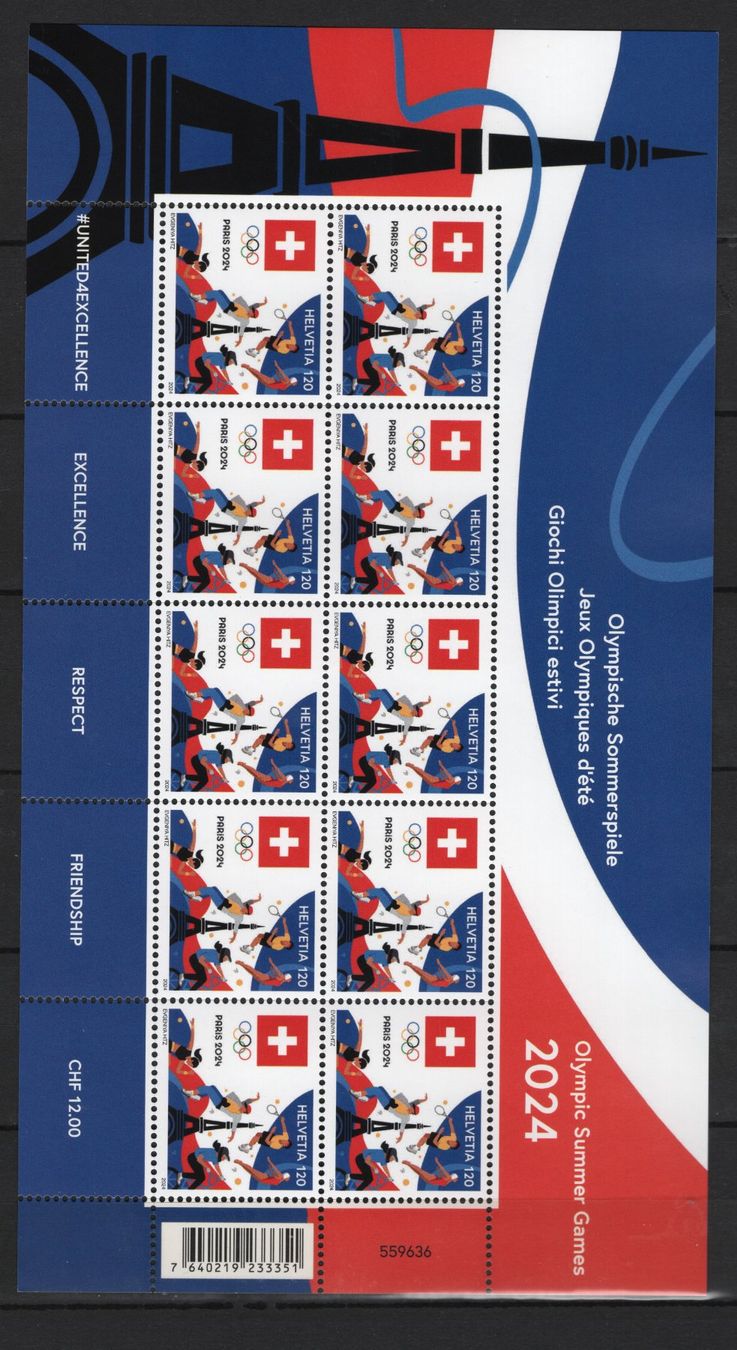 Tutti i francobolli: 2024 Bogen Olympische Sommerspiele postfrisch – Nuovo (secondo la descrizione) da Oppligen venduto da alt_bis_neu