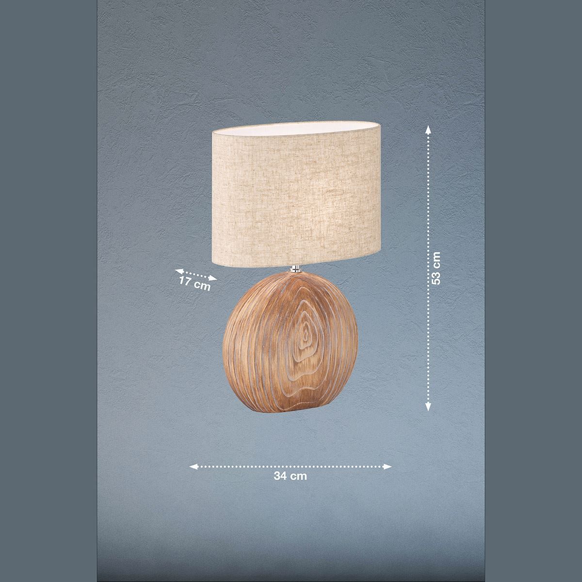 Lampade: Tischleuchte, Beige, 53 cm Höhe – Nuovo (secondo la descrizione) da Kreuzlingen venduto da Smart-Light 1