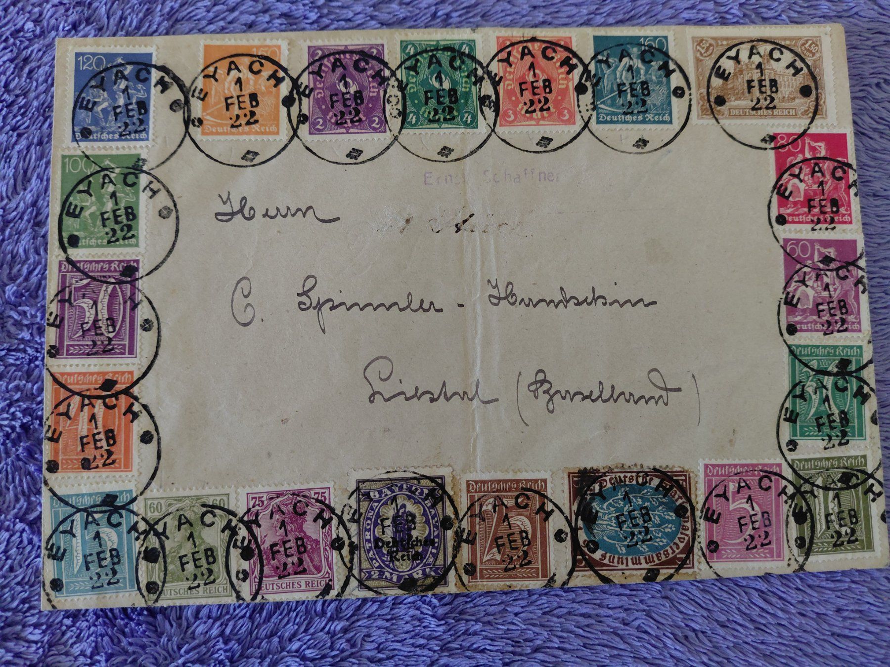 Tutti i francobolli: Interessanter Brief DR  1922 – Usato da Horw venduto da Onurb008