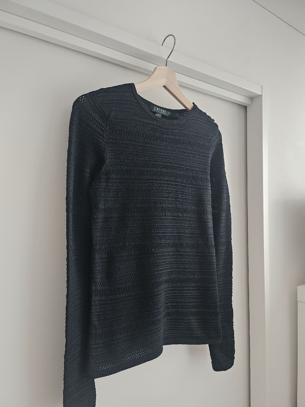 Ralph Lauren Pullover & Sweatshirts: Ralph Lauren Black Textured Pullover in S  – Gebraucht aus Kilchberg ZH von Thrift_Shop 6