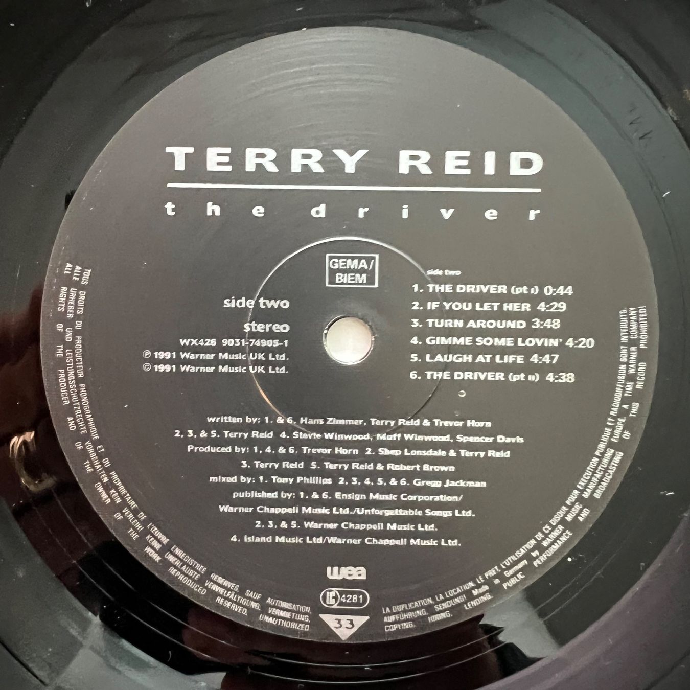 Schallplatten: Terry Reid - The Driver / 1. D-Press. 1991 - Very nice – Gebraucht aus Gais von soundcave57 3