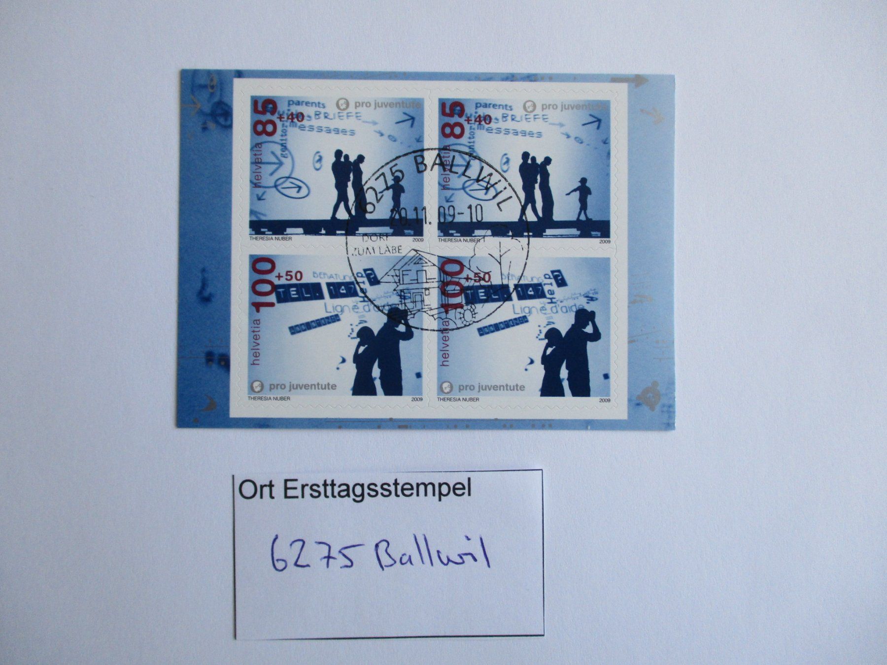 Tutti i francobolli: Viererblock mit Ort Ersttagsstempel 6275 Ballwil – Usato da Langnau b. Reiden venduto da Aktuell88