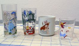 3 Gläser & 1 Tasse