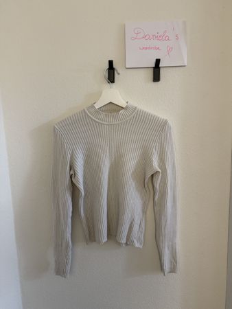 Damen Pullover Bershka gerippt beige Grösse L gebraucht