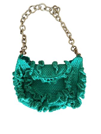 ZARA Handtasche grün mit Goldkette – sehr guter Zustand