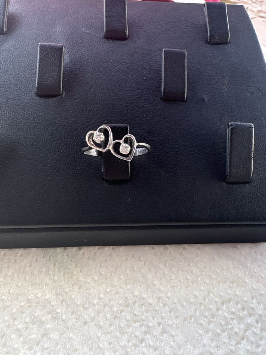 Anelli: Bague deux coeurs or blanc 18k – Usato da Versoix venduto da tem_f7yk