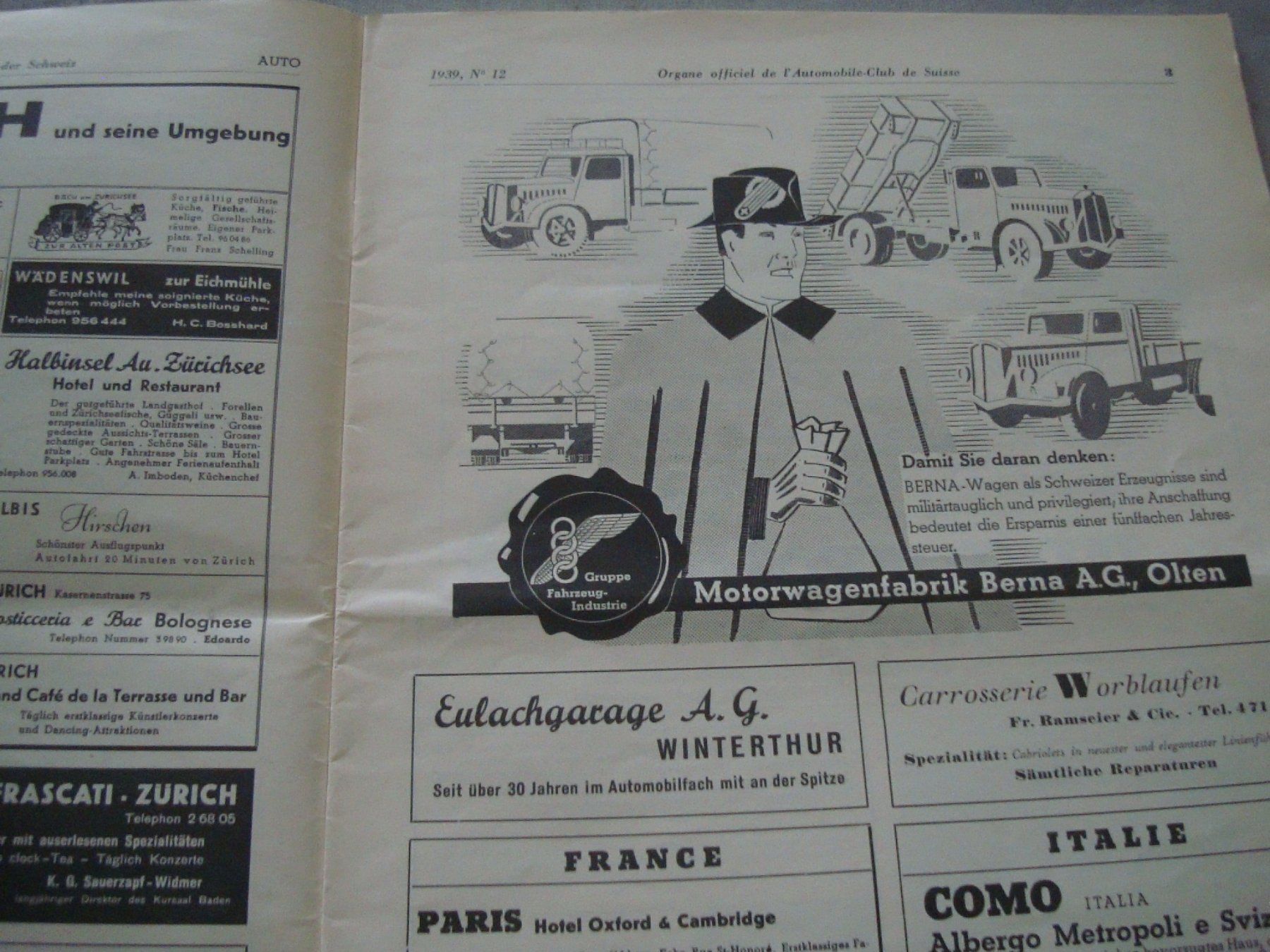 Zeitschriften & Magazine: Zeitung - Auto - ACS - 1939 - Heft Nr. 12 – Gebraucht aus Neuenegg von flohcante 1