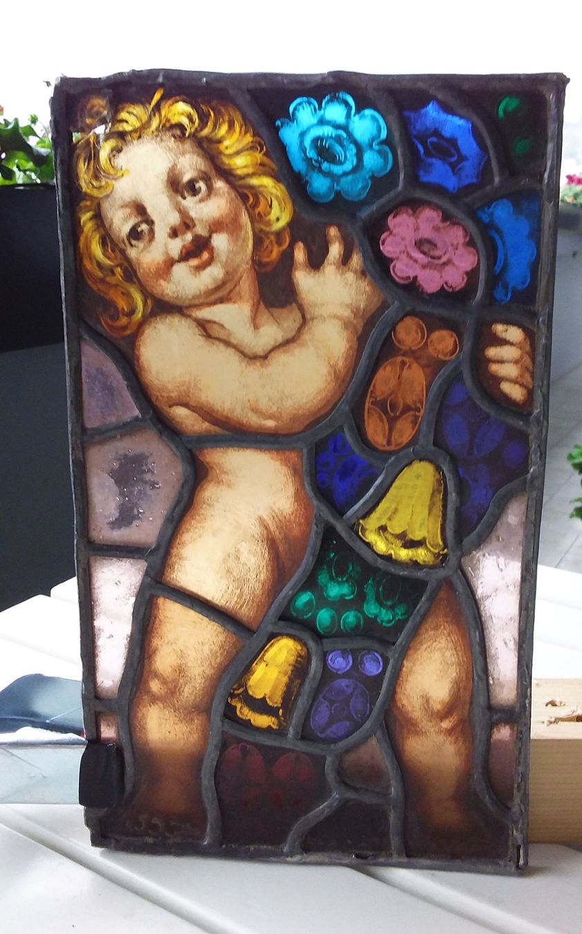 Finestre: 2 st. Mosaik-Buntglasfenster '900 - Antik – Usato da Lugano venduto da Maurizio_Collector 7