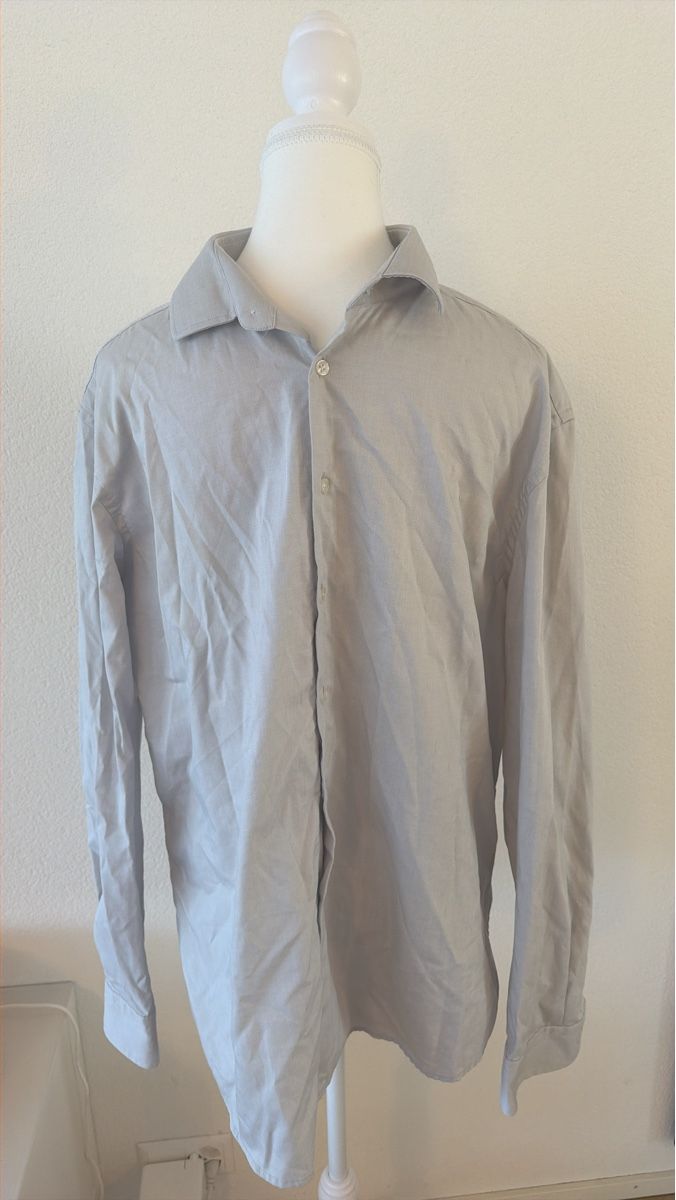 Camicie: Elegantes Herrenhemd, hellgrau, Grösse L/XL – Usato da Effretikon venduto da pizzamen