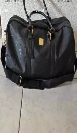 MCM Reisetasche schwarz mit Logo Muster guter Zustand