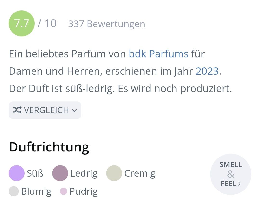 Parfum & Eau de Toilette: 5 ml VANILLE LEATHER BDK ABFÜLLUNG – Neu (gemäss Beschreibung) aus St. Gallen von CaliSunshine 3