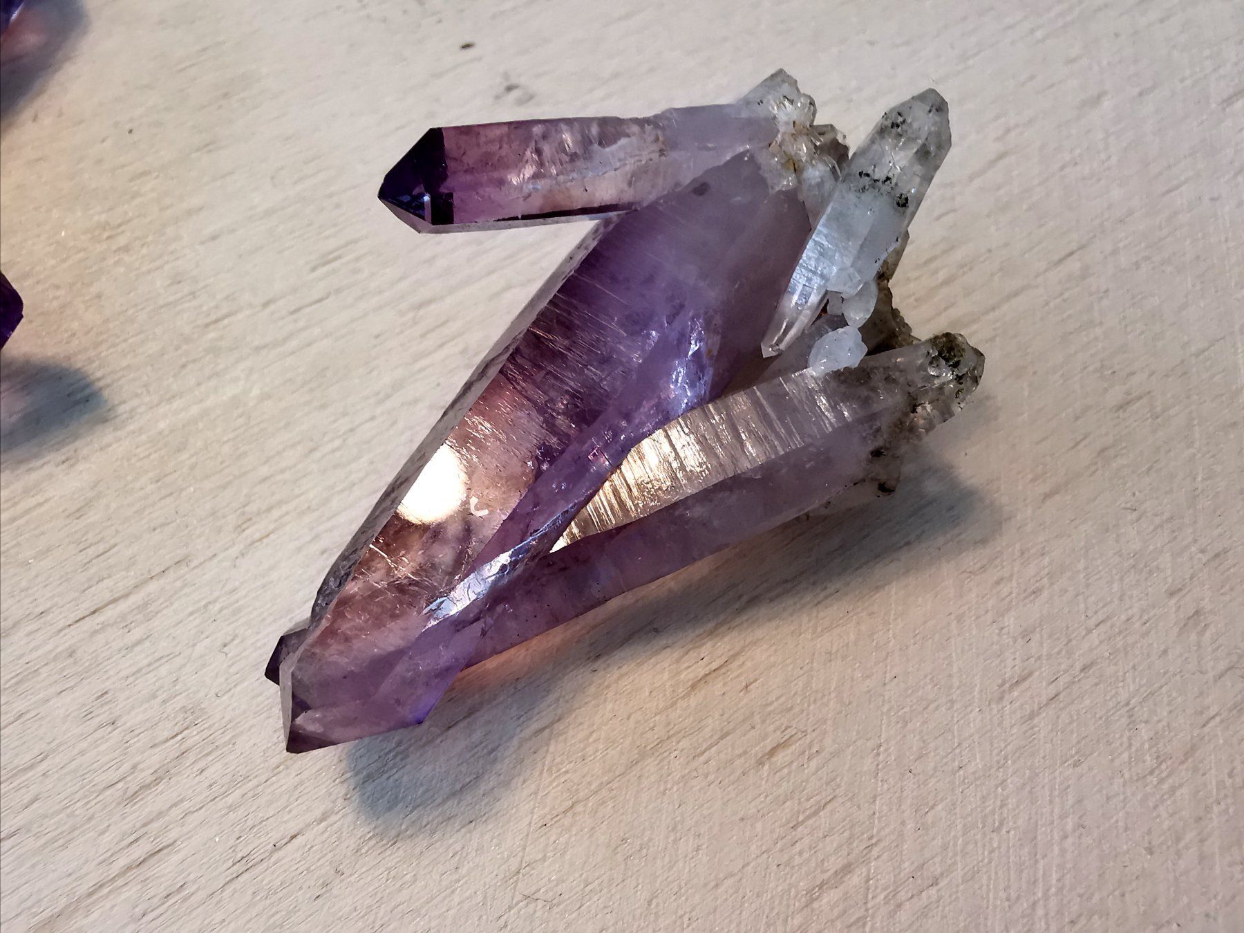 Mineralien & Heilsteine: 2 Stk interessante Amethyste - Stufe / Doppelender – Neu und originalverpackt aus Dierikon von Buntspecht-10 1