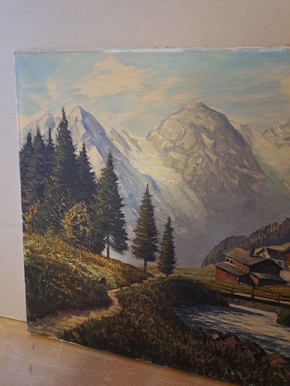 Gemälde: Ölgemälde Schweizer Berglandschaft signiert M.Henzi – Gebraucht aus Grossdietwil von hufi10 2