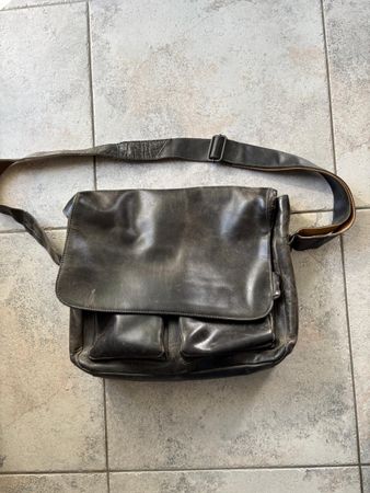 Vintage Leder Umhängetasche Messenger Bag, Aunts & Uncles