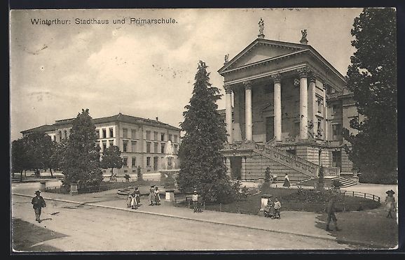 Ansichtskarten: Winterthur, Stadthaus und Primarschule m – Gebraucht aus Berlin von bartko-reher