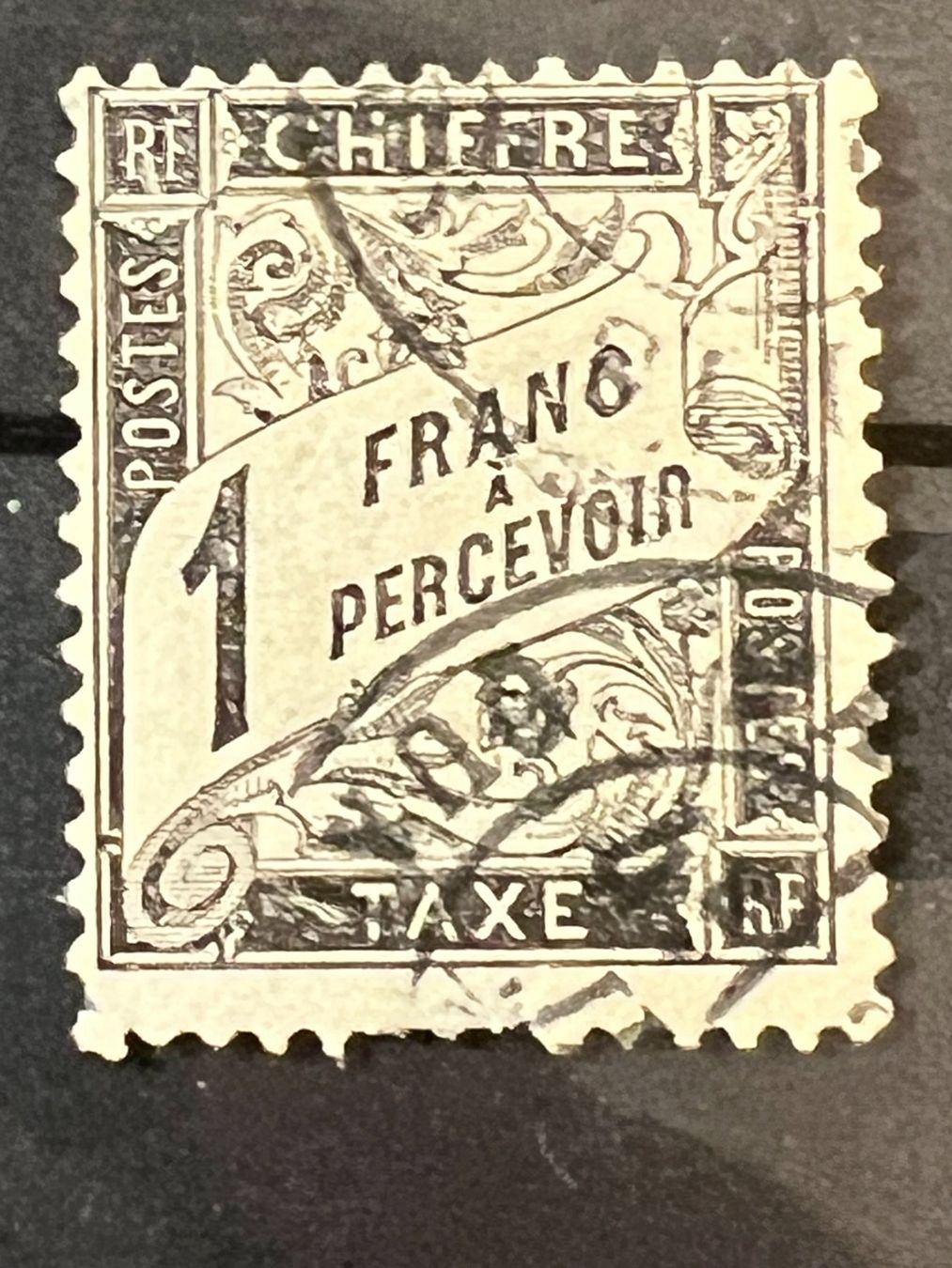 Tutti i francobolli: () Timbre Taxe Duval 1882 Oblitéré 1 fr. – Difettoso da Lausanne venduto da ffhoud