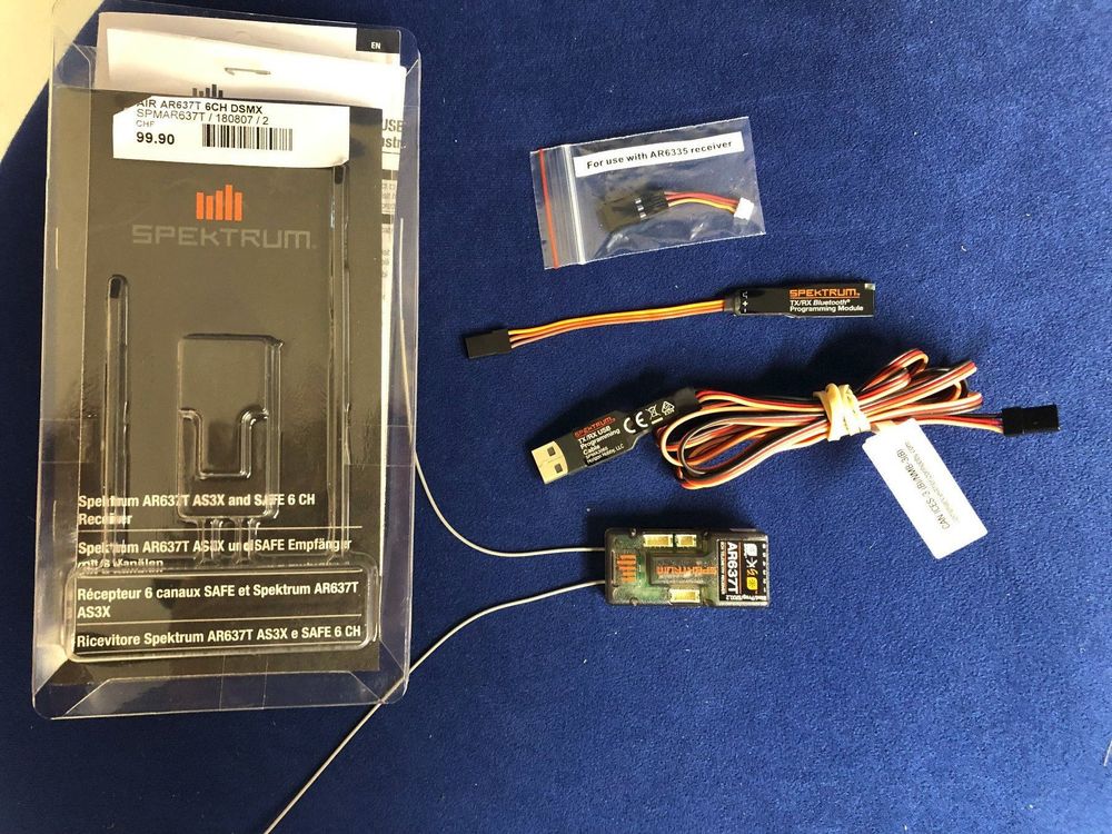 Spektrum AS3X/Safe Empfänger AR637T (NEU) mit Zubehör | Kaufen auf Ricardo